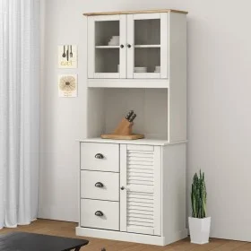 Hohes Sideboard VIGO Kiefernholz massiv weiß 78x40x175 cm von vidaXL, Sideboards - Ref: Foro24-3188305, Preis: 306,81 €, Raba...