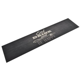 Waschbarer Küchenteppich aus schwarzem Samt, 60 x 300 cm von vidaXL, Fußmatten - Ref: Foro24-136560, Preis: 55,91 €, Rabatt: %