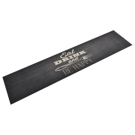 Waschbarer Küchenteppich aus schwarzem Samt, 60 x 300 cm von vidaXL, Fußmatten - Ref: Foro24-136560, Preis: 55,91 €, Rabatt: %