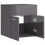 Armario para lavabo contrachapada gris brillo 41x38,5x46 cm de vidaXL, Muebles de baño - Ref: Foro24-804646, Precio: 36,63 €,...