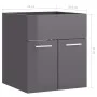 Armario para lavabo contrachapada gris brillo 41x38,5x46 cm de vidaXL, Muebles de baño - Ref: Foro24-804646, Precio: 36,63 €,...