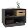Schuhschrank aus massivem Kiefernholz grau 60x34x45 cm von vidaXL, Schuhregale und Schuhorganisatoren - Ref: Foro24-813547, P...