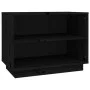 Schuhschrank aus massivem schwarzem Kiefernholz, 60 x 34 x 45 cm von vidaXL, Schuhregale und Schuhorganisatoren - Ref: Foro24...