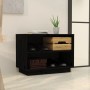 Armario zapatero de madera maciza de pino negro 60x34x45 cm de vidaXL, Zapateros y organizadores de calzado - Ref: Foro24-813...
