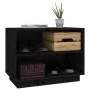 Schuhschrank aus massivem schwarzem Kiefernholz, 60 x 34 x 45 cm von vidaXL, Schuhregale und Schuhorganisatoren - Ref: Foro24...