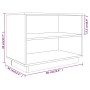 Solid black pine wood shoe cabinet 60x34x45 cm by vidaXL, Shoe racks and shoe organizers - Ref: Foro24-813549, Price: 32,80 €...