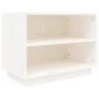 Schuhschrank aus massivem weißem Kiefernholz, 60 x 34 x 45 cm von vidaXL, Schuhregale und Schuhorganisatoren - Ref: Foro24-81...