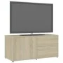 TV-Möbel Sperrholz Eiche Farbe 80x34x36 cm von vidaXL, TV-Möbel - Ref: Foro24-801853, Preis: 48,50 €, Rabatt: %