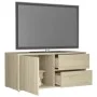 TV-Möbel Sperrholz Eiche Farbe 80x34x36 cm von vidaXL, TV-Möbel - Ref: Foro24-801853, Preis: 48,50 €, Rabatt: %