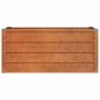 Arriate oxidado de acero corten 100x40x45 cm