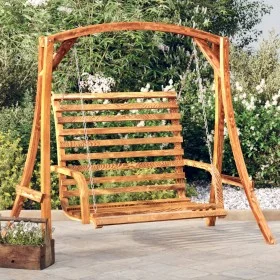 Solid fir wood swing bench with teak finish by vidaXL, Garden rockers - Ref: Foro24-3200616, Price: 345,67 €, Discount: %