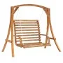 Solid fir wood swing bench with teak finish by vidaXL, Garden rockers - Ref: Foro24-3200616, Price: 345,67 €, Discount: %