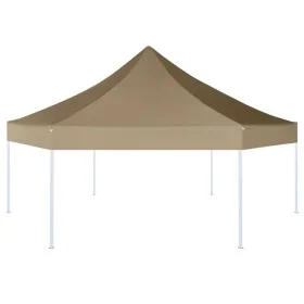 Hexagonal pop-up folding tent 3.6x3.1 m taupe 220g/m² by vidaXL, Tents and gazebos - Ref: Foro24-362009, Price: 194,89 €, Dis...