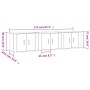 Wand-TV-Möbel 3 Stück glänzend weiß 57x34,5x40 cm von vidaXL, TV-Möbel - Ref: Foro24-3188344, Preis: 117,68 €, Rabatt: %