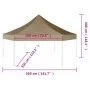 Hexagonal pop-up folding tent 3.6x3.1 m taupe 220g/m² by vidaXL, Tents and gazebos - Ref: Foro24-362009, Price: 194,89 €, Dis...