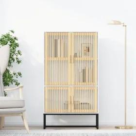Hohes weißes Sperrholz-Sideboard 70x35x125 cm von vidaXL, Schließfächer und Lagerschränke - Ref: Foro24-352139, Preis: 171,02...
