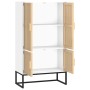 Hohes weißes Sperrholz-Sideboard 70x35x125 cm von vidaXL, Schließfächer und Lagerschränke - Ref: Foro24-352139, Preis: 159,20...