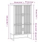 Hohes weißes Sperrholz-Sideboard 70x35x125 cm von vidaXL, Schließfächer und Lagerschränke - Ref: Foro24-352139, Preis: 159,20...