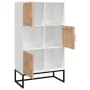 Aparador alto madera contrachapada blanco 70x35x125 cm de vidaXL, Taquillas y armarios de almacenamiento - Ref: Foro24-352136...