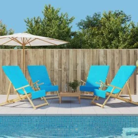 Beach towels 4 units turquoise fabric 400 g/m² 60x135 cm by vidaXL, Beach towels - Ref: Foro24-3157060, Price: 52,73 €, Disco...