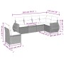 Set sofás de jardín 6 piezas y cojines ratán sintético marrón