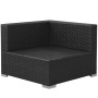 3-teiliges Gartenmöbel-Set und Kissen aus schwarzem synthetischem Rattan von vidaXL, Gartensets - Ref: Foro24-42748, Preis: 3...