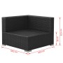 3-teiliges Gartenmöbel-Set und Kissen aus schwarzem synthetischem Rattan von vidaXL, Gartensets - Ref: Foro24-42748, Preis: 3...