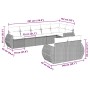 Set de sofás de jardín 8 pzas y cojines ratán sintético gris