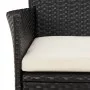 Garden table and 3-piece chair set with black synthetic rattan cushions. by vidaXL, Garden sets - Ref: Foro24-3187414, Price:...