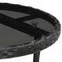 Garden table and 3-piece chair set with black synthetic rattan cushions. by vidaXL, Garden sets - Ref: Foro24-3187414, Price:...