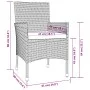 Garden table and chairs 5 pieces and black synthetic rattan cushions by vidaXL, Garden sets - Ref: Foro24-3187433, Price: 282...