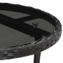Gartentisch und Stühle 5 Stück und schwarze synthetische Rattankissen von vidaXL, Gartensets - Ref: Foro24-3187415, Preis: 28...