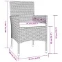 Garden table and chairs 5 pieces and black synthetic rattan cushions by vidaXL, Garden sets - Ref: Foro24-3187415, Price: 302...