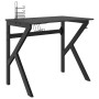Escritorio gaming con patas en forma de K negro 90x60x75 cm