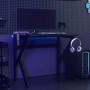 Escritorio gaming con patas en forma de K negro 90x60x75 cm