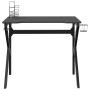Escritorio gaming con patas en forma de K negro 90x60x75 cm