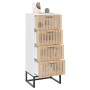 Hohes weißes Sperrholz-Sideboard 40x30x95 cm von vidaXL, Sideboards - Ref: Foro24-352124, Preis: 137,64 €, Rabatt: %