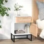 Nachttische 2 Stück Eisen und Holz weiß 40x30x55,5 cm von vidaXL, Nachttische - Ref: Foro24-352092, Preis: 97,53 €, Rabatt: %