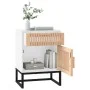 Nachttische 2 Stück Eisen und Holz weiß 40x30x55,5 cm von vidaXL, Nachttische - Ref: Foro24-352092, Preis: 97,53 €, Rabatt: %