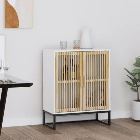 Weißes Sperrholz-Sideboard 60x30x75 cm von vidaXL, Schließfächer und Lagerschränke - Ref: Foro24-352109, Preis: 89,83 €, Raba...
