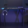 Escritorio gaming con patas en forma de Y negro 90x60x75 cm