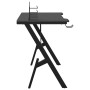 Escritorio gaming con patas en forma de Y negro 90x60x75 cm