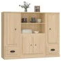 3-piece tall sideboard in Sonoma oak plywood by vidaXL, Sideboards - Ref: Foro24-3185314, Price: 210,29 €, Discount: %
