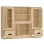 3-piece tall sideboard in Sonoma oak plywood by vidaXL, Sideboards - Ref: Foro24-3185314, Price: 212,38 €, Discount: %