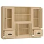3-piece tall sideboard in Sonoma oak plywood by vidaXL, Sideboards - Ref: Foro24-3185314, Price: 210,29 €, Discount: %