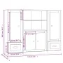 Aparador alto 3 piezas madera contrachapada roble Sonoma de vidaXL, Aparadores - Ref: Foro24-3185314, Precio: 210,29 €, Descu...