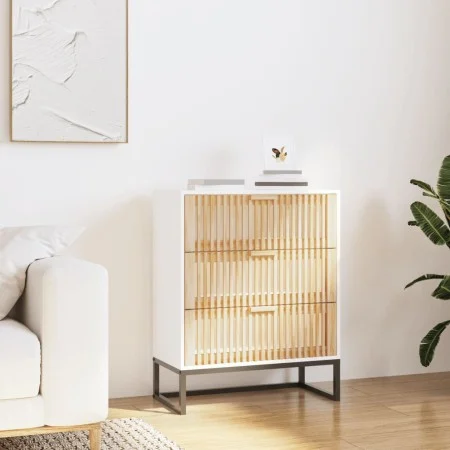 Sideboard aus weißem Sperrholz 60x30x75 cm von vidaXL, Schließfächer und Lagerschränke - Ref: Foro24-352112, Preis: 125,76 €,...