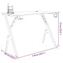 Escritorio gaming con patas en forma de Y negro 110x60x75 cm