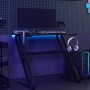 Escritorio gaming con patas en forma de ZZ negro 90x60x75 cm