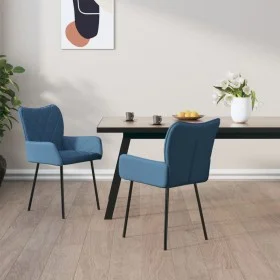 Esszimmerstühle, 2 Stück, blauer Stoff von vidaXL, Essstühle - Ref: Foro24-344843, Preis: 104,64 €, Rabatt: %